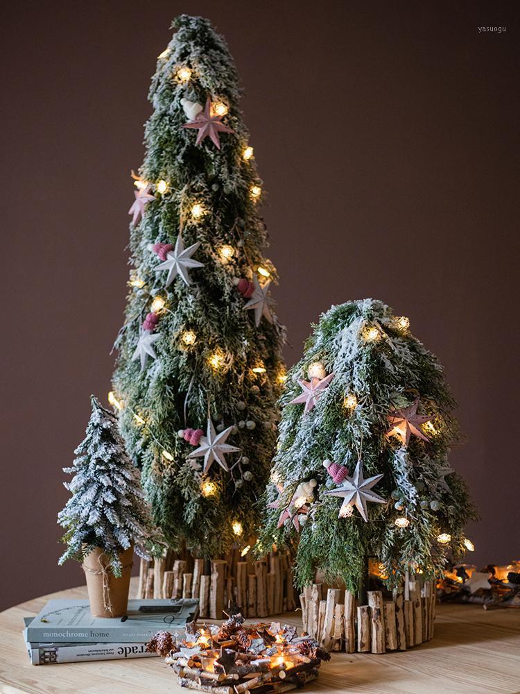 

Cypress Christmas tree high-end luminous scene decoration with lights1