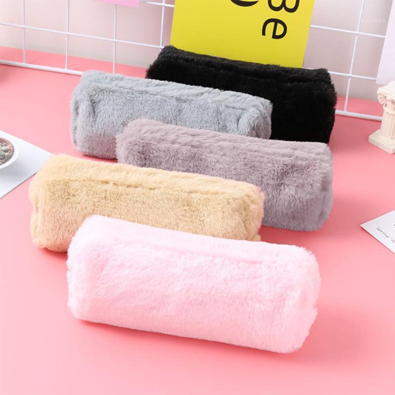 

Pencil Pen Case Cosmetic Makeup Bag Storage Pouch Purse Students School Pencil Bag Pouch Case office accessories pen Cases1