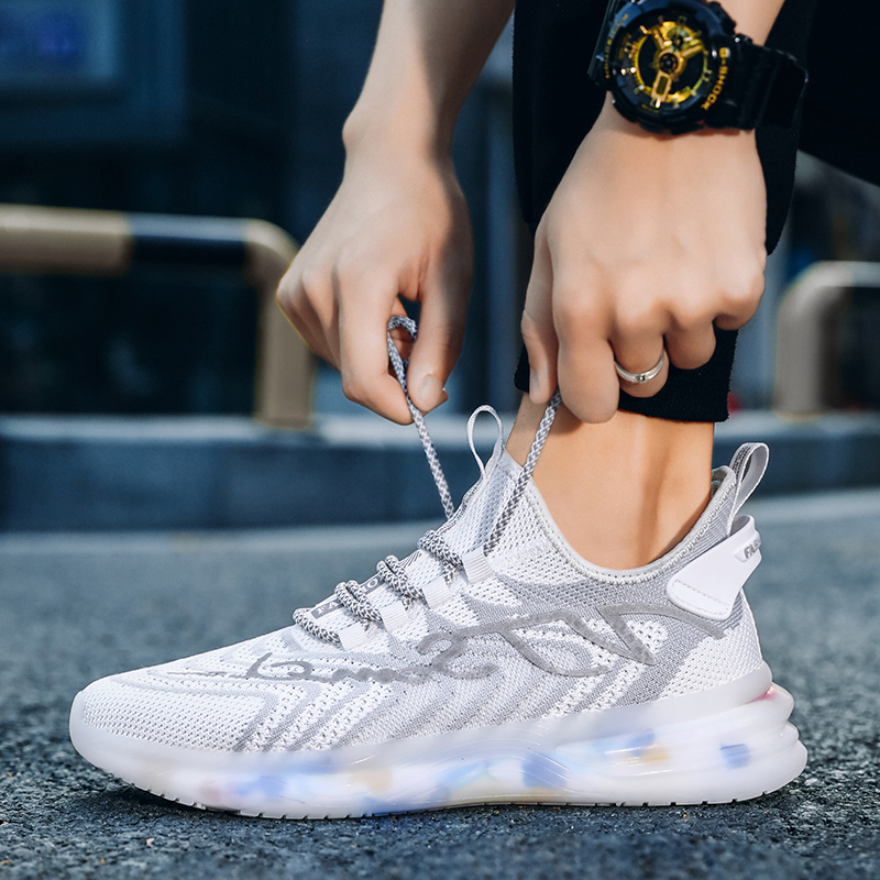 

2020 high quality men's breathable jogging shoes non-slip male shoe zapatillas of hombre, Black