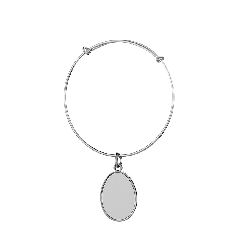 

Sublimation Bracelet with Blank Metal Sheet DIY Customized Pendant Heat Transfer Printing Jewelry Family Lovers Travelling Souvenir