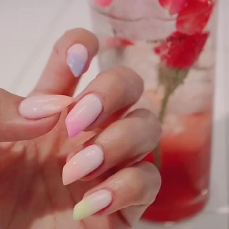 

500pcs/pack Accessory False Nails Long Coffin Home Full Cover Salon Extension Tips DIY Manicure Professional Fake Artificial, Transparent