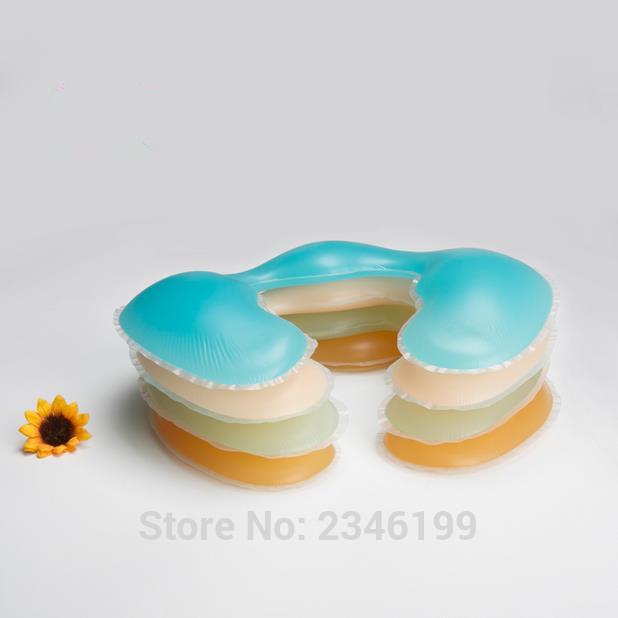 

680g/PC Colorful U Shape Silicon Spa Pillow SPA Gel Face Pad Cradle Cushion Silicone Body Massag Face Pillow Free Shipping