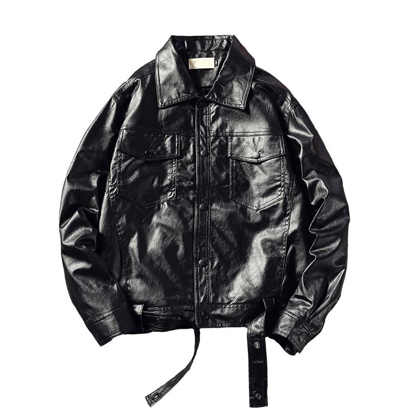 

2020 new spring men leather jackets and coats motorcycle stand collar outwear ABZ634, As pic