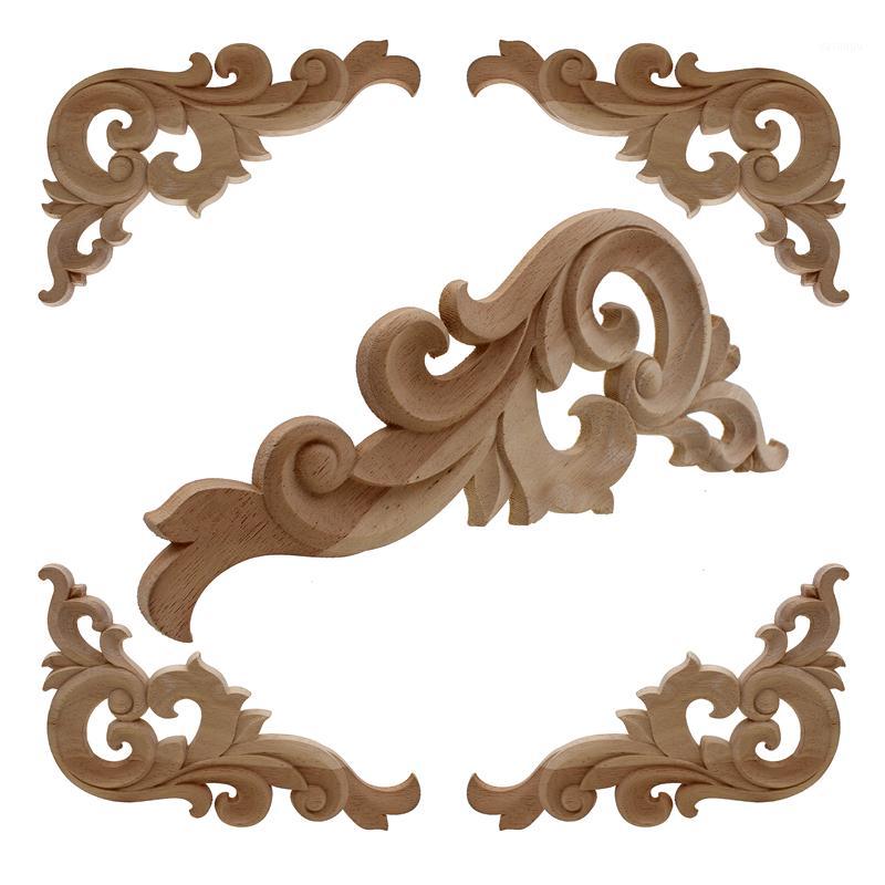 

RUNBAZEF Wood Appliques Woodcarving Decal Carved Furniture Vintage Home Decor Decoration Maison Accessories Figurines Miniatures1