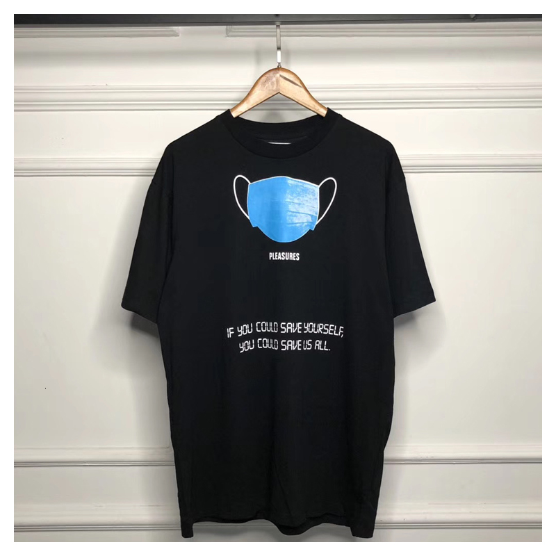 

2021 New Summer Hong Kong Style T-shirt Men' Short Sleeve Super Hot Trend Brand Personalized Creative Letter Printed Casual Top Izi0, Black