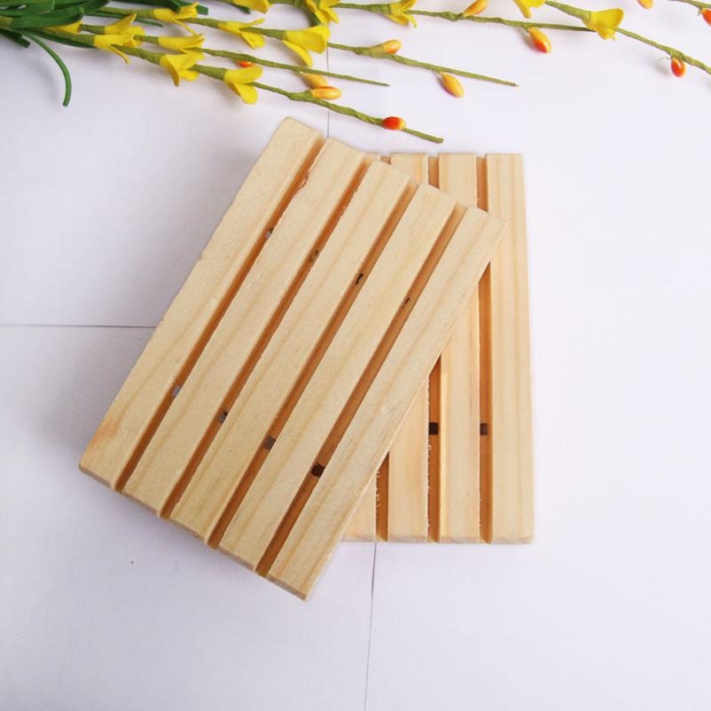 

Handmade wood soap holder pine soap tray bathroom soap dishes with groove multi functional kitchen storage tool GWA3015, As picture