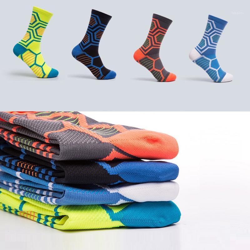 

Men Women Outdoor Sports Socks Breathable Moisture Wicking Snowboarding Hiking Sport Socks for Cycling1, Blue