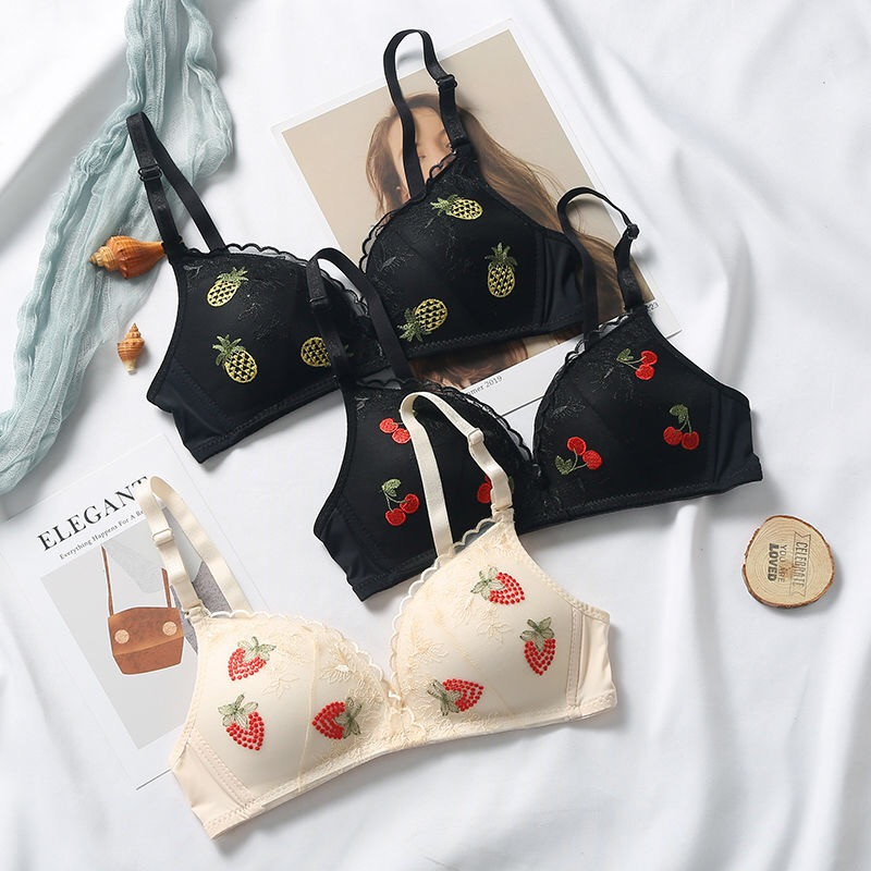 

3Pieces/Lot Sexy Brassiere A B Cup Bras for Women Push Up Lingerie Seamless Lace Bra Wire Free Bralette Backless Intimates Female Underwear