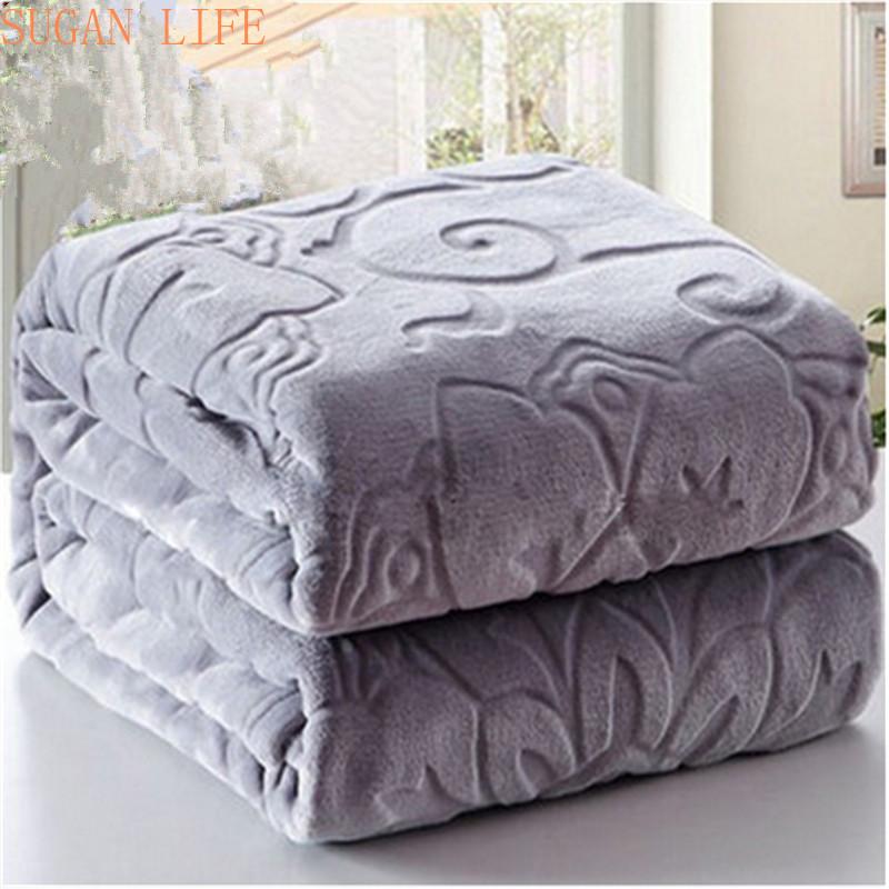 

NEW winter bedding blankets 100%microfiber emboss home blanket travel picnic anti-pilling textile cute plush wool fluffy blanket