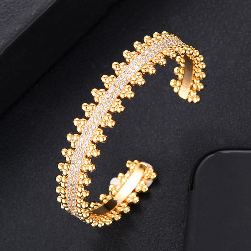 

GODKI Luxury Unique Stackable Dubai Bracelet Bangle For Women Wedding Cubic Zircon Crystal CZ Bridal Jewelry Sets