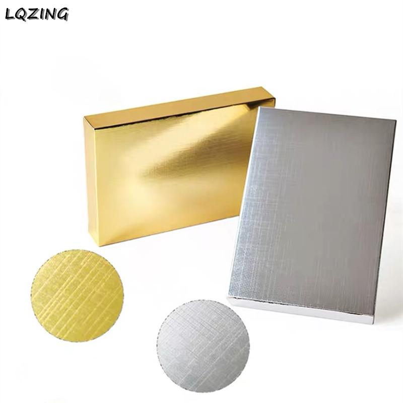 

30Pcs Thicked Gold/Silver Gift Party Paper Box Photo Card Case Cartons High Grade Cosmetics Package Boxes Wedding Favour