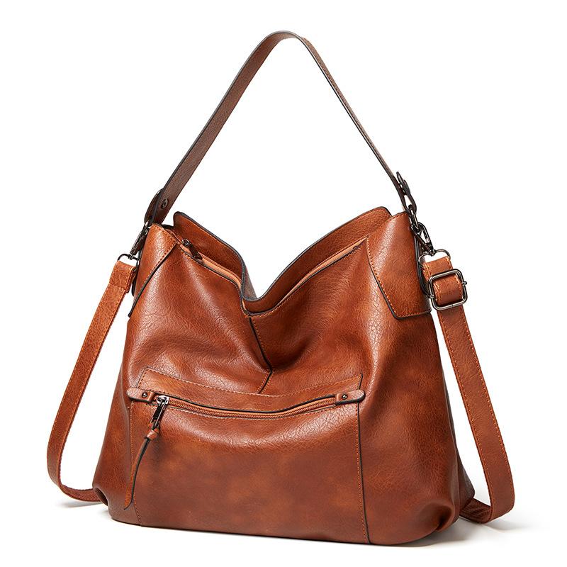 

New women's shoulder strap Messenger Bag Fashion large capacity handbag, Black