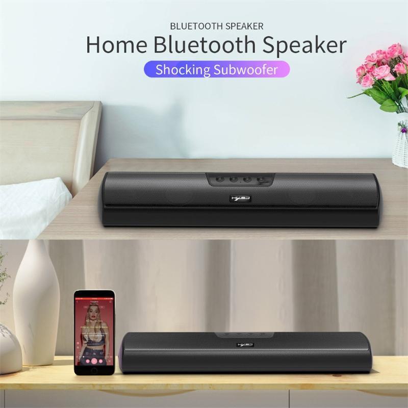 

Free Shipwireless Bluetooth 5.0 Soundbar Stereo Speaker Powerful Built In Storage Battery Microphone Double Horn Tv Home Speaker1