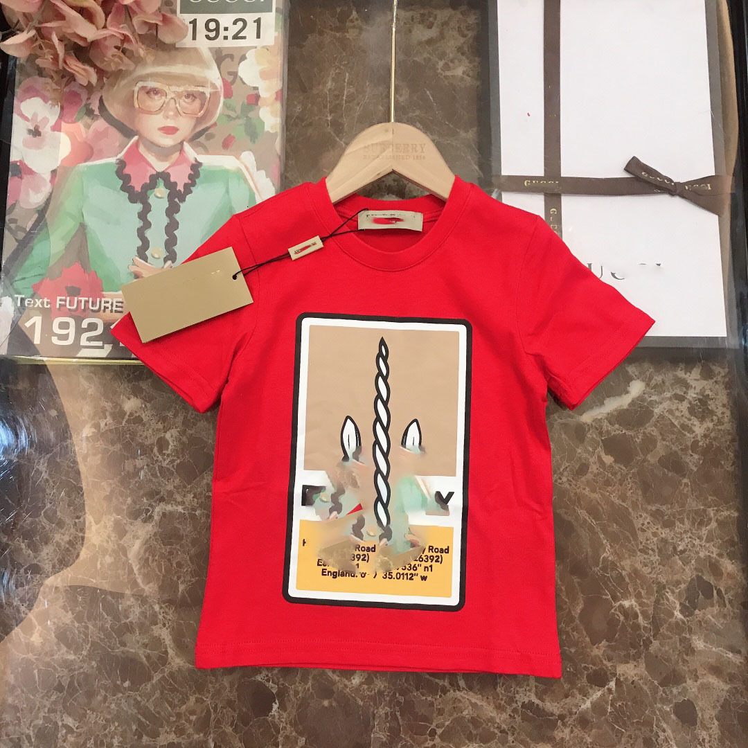 

2021 Early Spring Limited Edition Children's T-shirt Short Sleeve High-end Customized High-end Ice Porcelain Cotton Fabric 1230B06, Blue