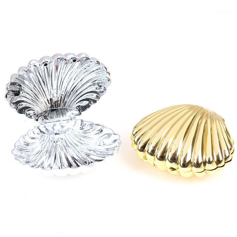 

1PCS Wedding Candy Gifts Plastic Shell Box Favor 10x8x5cm Party Creative Decoration Supplies Silver Gold1