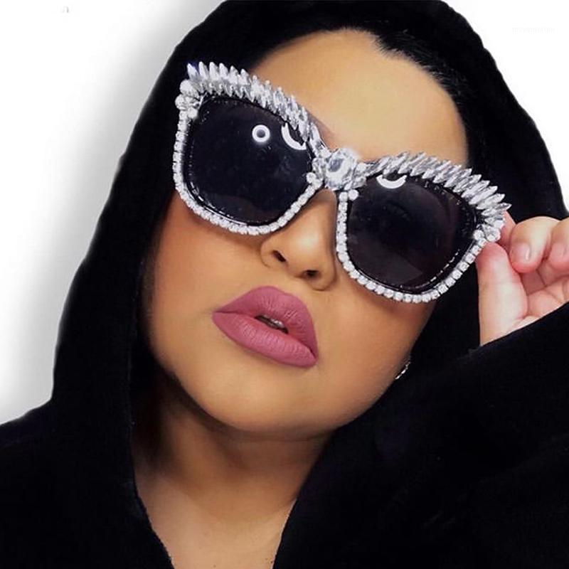 

unique full clear crystal square sunglasses for women fashion vintage luxury shiny sun glasses men Rhinestones hip hop eyewear1