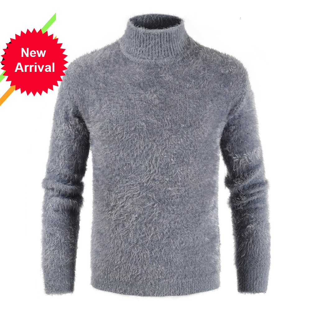 

2021 New Sweater Men Hoodies Casual Shirt Autumn Winter Slim Fit Long Sleeve Mens Sweaters Knitted Cotton Pull Homme High Collar 5j95, Xxxl