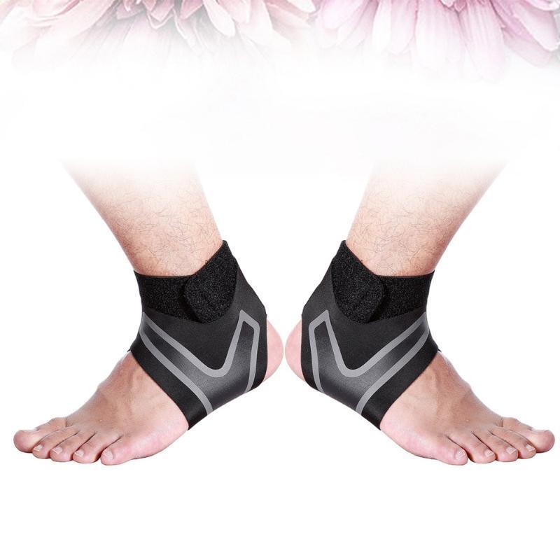 

1 Pair Sports Ankle Support Adjustable Stretchy Ankle Brace for Exercise Basketball Sprain - Size:M (Black)1