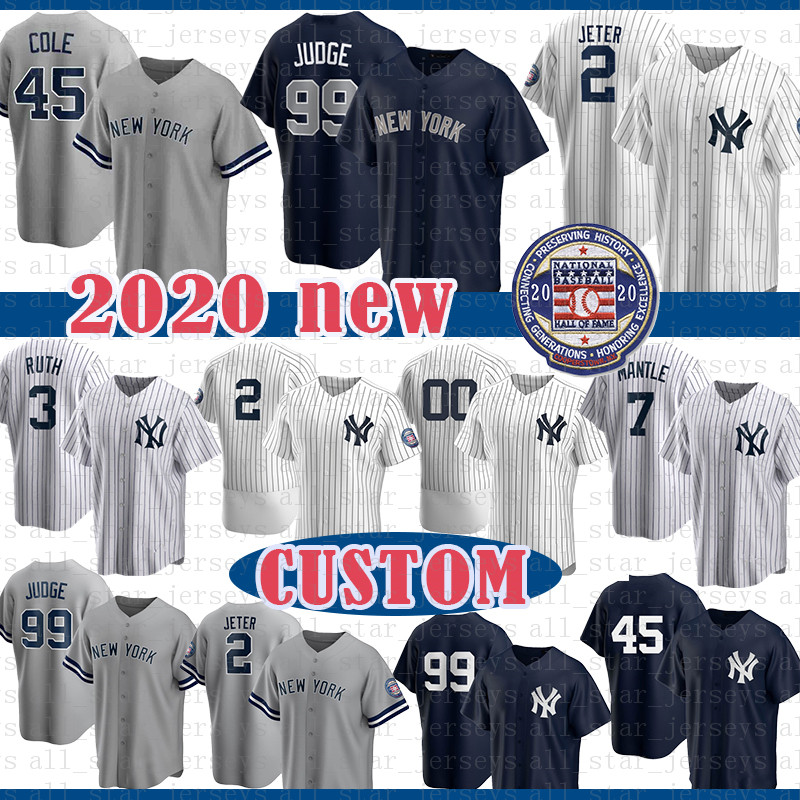 

New Custom men York 99 Aaron Judge 2 Derek Jeter Baseball Jersey 45 Gerrit Cole 51 Bernie Williams 77 Clint Frazier 52 CC Sabathia 7 Mantle, Blue;black