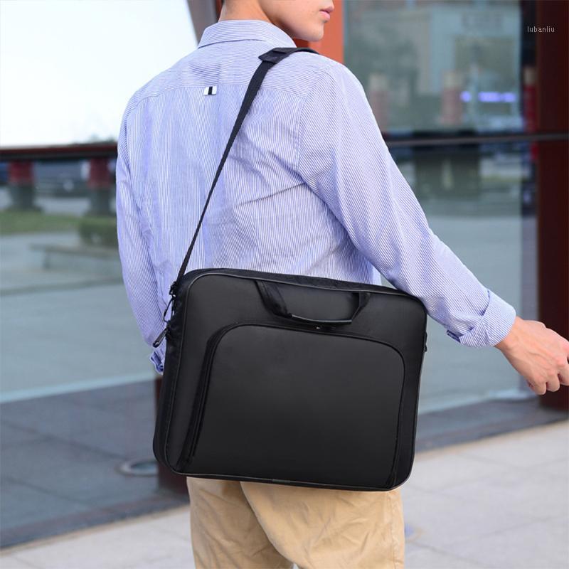 

Portable Work Hand Business Office Male Messenger Bag Men Briefcase For Document Laptop Computer Handbag Shoulder 15.6 Tablet PC1, As pic