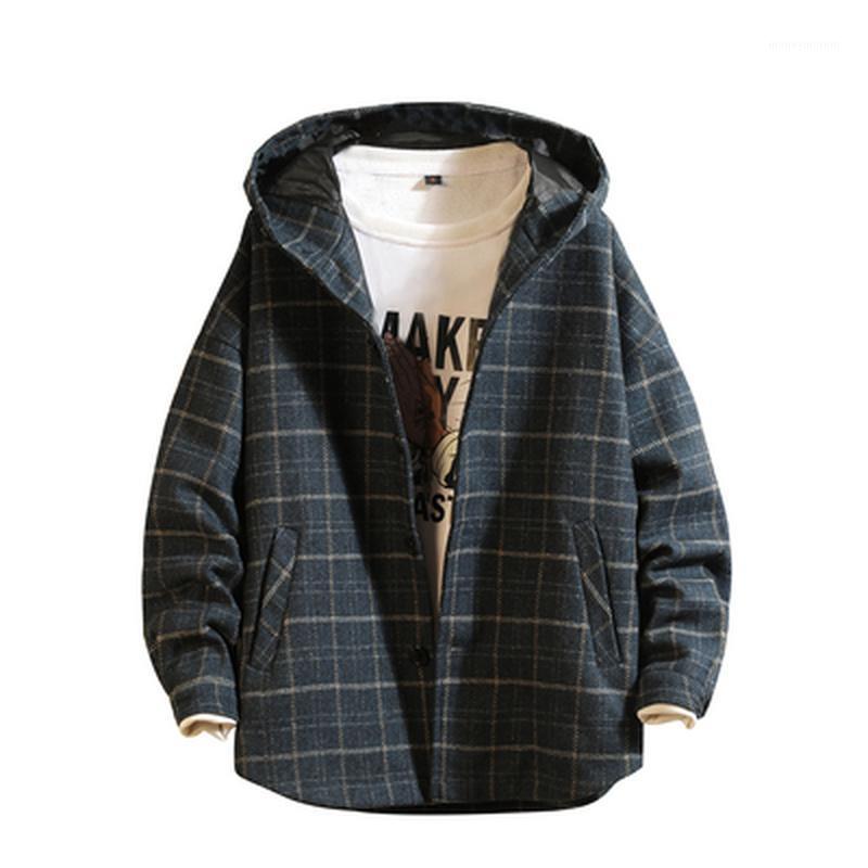 

Men's 2020 Jackets Fashion Streetwear Hoodies Striped Windbreaker Jacket Hip-Hop Loose Casual Warm Male Oversize Coat1, Green