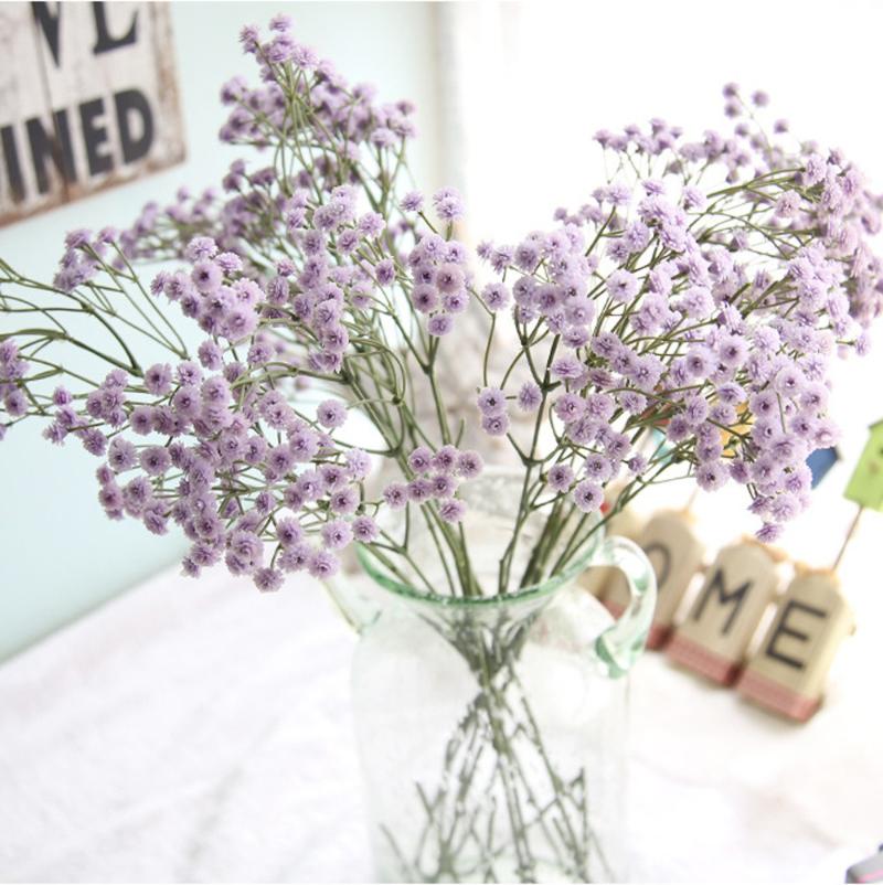 

Hxroolrp DIY Cherry Blossoms Artificial Flowers Baby's Breath Gypsophila Fake Flowers Wedding Decoration Home Bouquet Faux F1