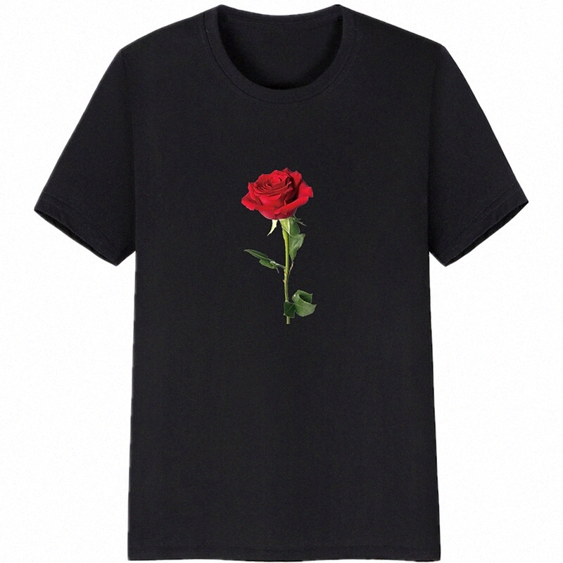 Men's Unisex Tee T shirt Shirt Hot Stamping Graphic Prints Rose Plus Size Round Neck Casual Daily Print Short Sleeve Tops Basic Designer Big