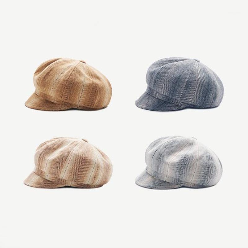 

Berets Wool Ladies Beret Autumn And Winter Octagonal Hat Fashion Painter Sboy 4 Color Gorras1, As shown