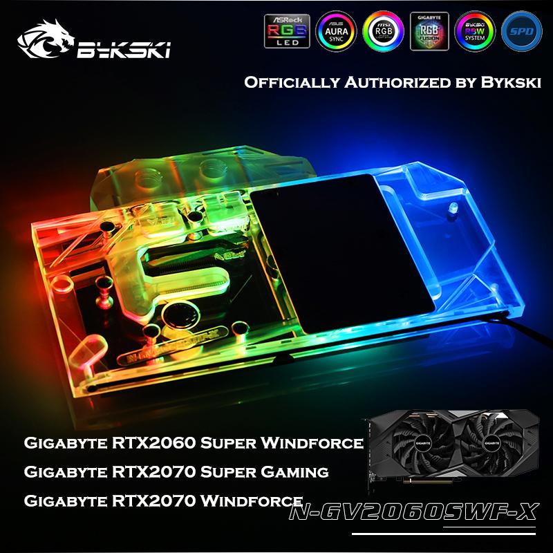 

Bykski N-GV2060SWF-X Full Cove GPU Water Block For GIGABYTE RTX 2070/2060 GAMING Super Windforce OC 8G Graphics Card Cooler