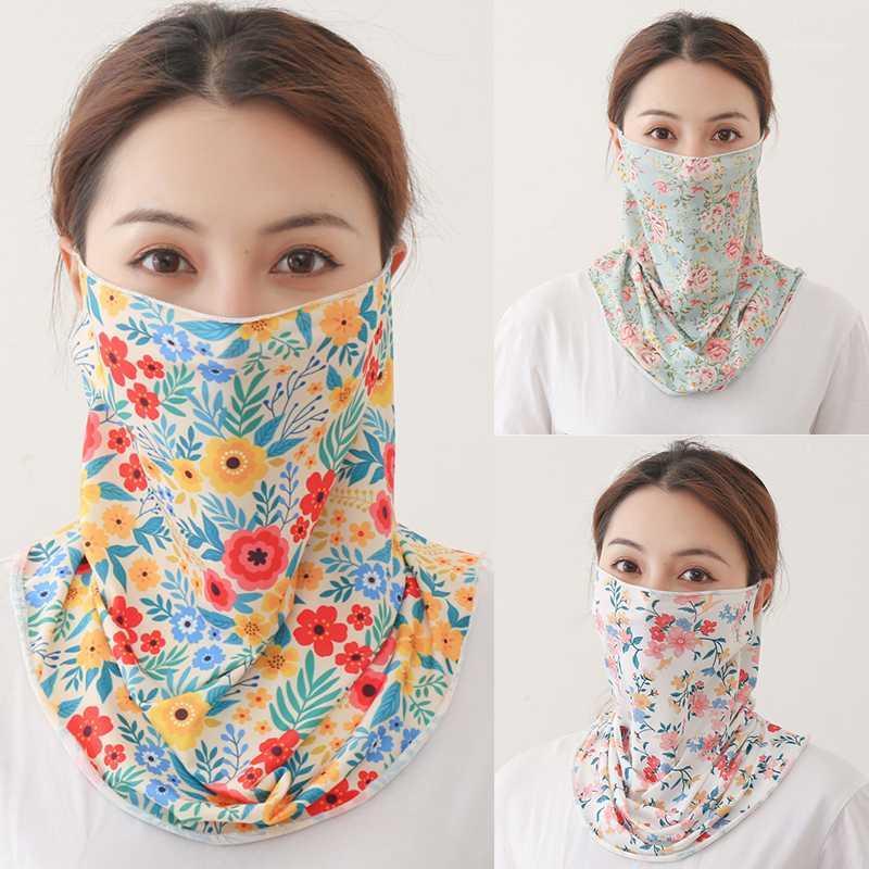 

2020 Fashion Print Sjaal Gezicht Cover Zon Beschermende Halsdoek Ring Sjaals Cool Outdoor Sport Masker Wraps Bandana1
