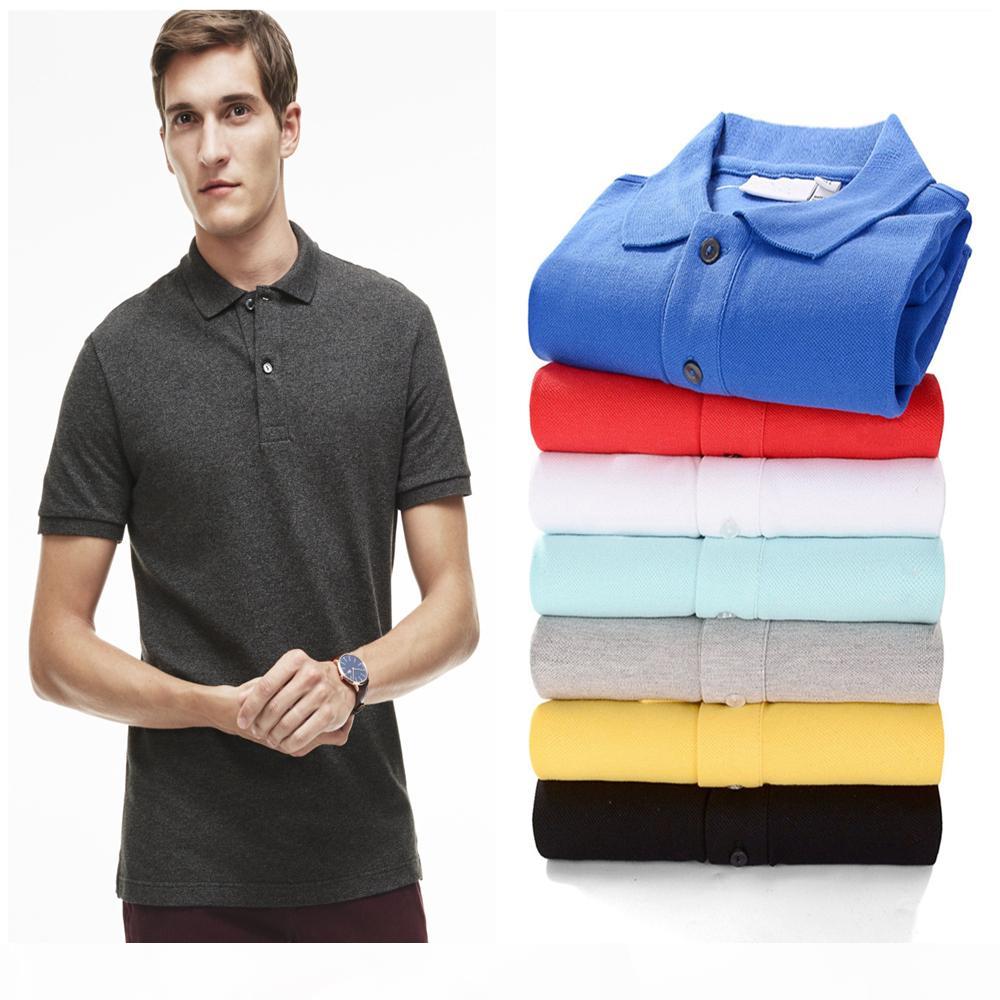 

mens Polo shirts horse Embroidery label men Polo Hommes Classic business casual top Tee Plus Big horse Cotton breathable size S-2XL, Lake-blue