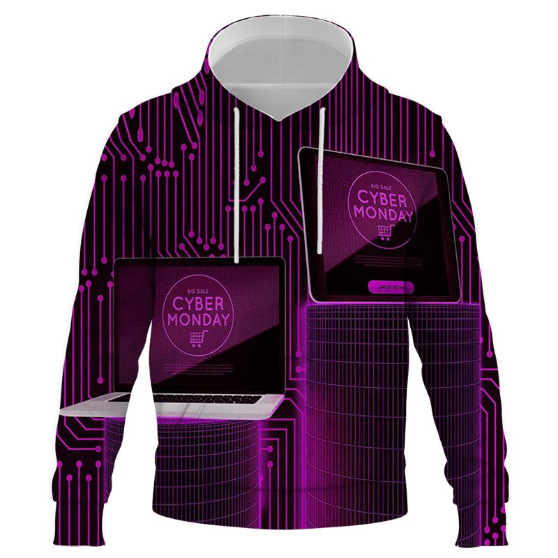 

Men's Hoodies & Sweatshirts AI Intelligent Image Men/Women Sweatshirt 5g Information Hooded Fashion Streetwear Harajuku Oversized Hip Hop Cl, Black