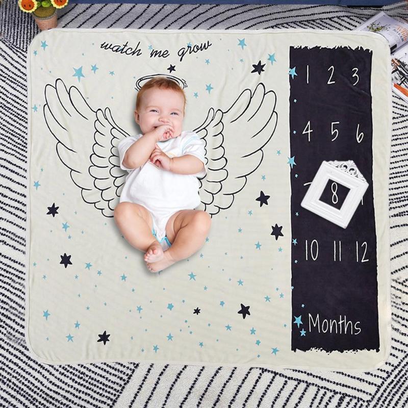 

Newborn Photography Props Angle Wing Cotton Background Blanket Stroller Bath Towel Baby Photo Props for Baby Photo Shooting Prop, As pic