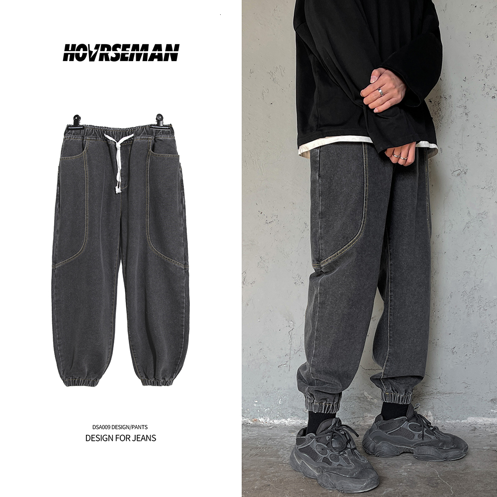 

New Hip Hop Design Brand Jeans for Men's Straight 2021 Spring Fashion Punk Skateboard Moto Bike Vintage Jean Plus Oversize Wlcg, Q92 2