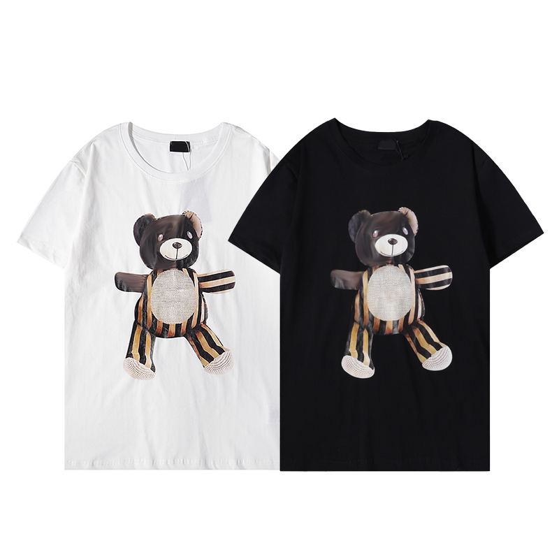 

2021 fashion brand designer t shirt hip hop white mens clothing casual tees for men with bear printed tshirt -XXl FF, I need see other prodcut