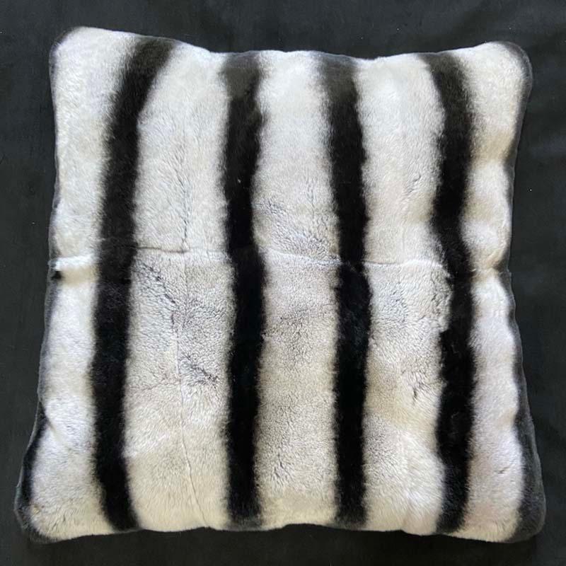 

MS.Softex Natural Fur Pillow Cover Real Skin Pillowcase Plush Fur Cushion Cover Genuine homes Custom Made, Chinchilla design