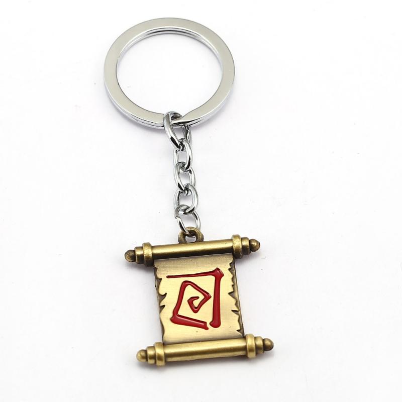 

DOTA 2 Keychain Magic Scroll Key Chain Hot Game Key Ring Holder Pendant Chaveiro Jewelry Souvenir YS10825