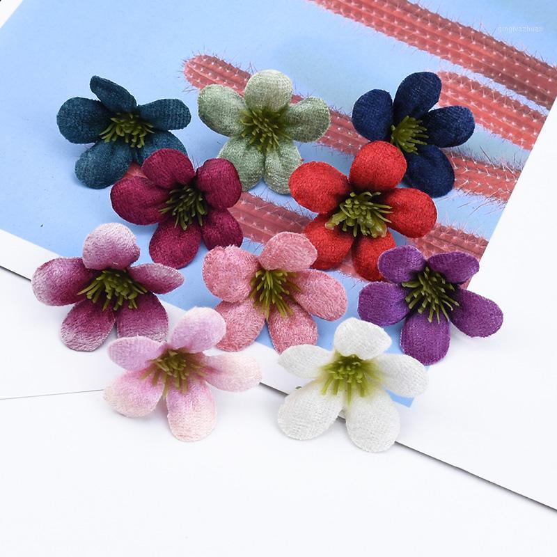 

30/50/100 Pieces Christmas home decor diy garland scrapbook wedding bridal accessories clearance artificial flowers cheap Cherry1