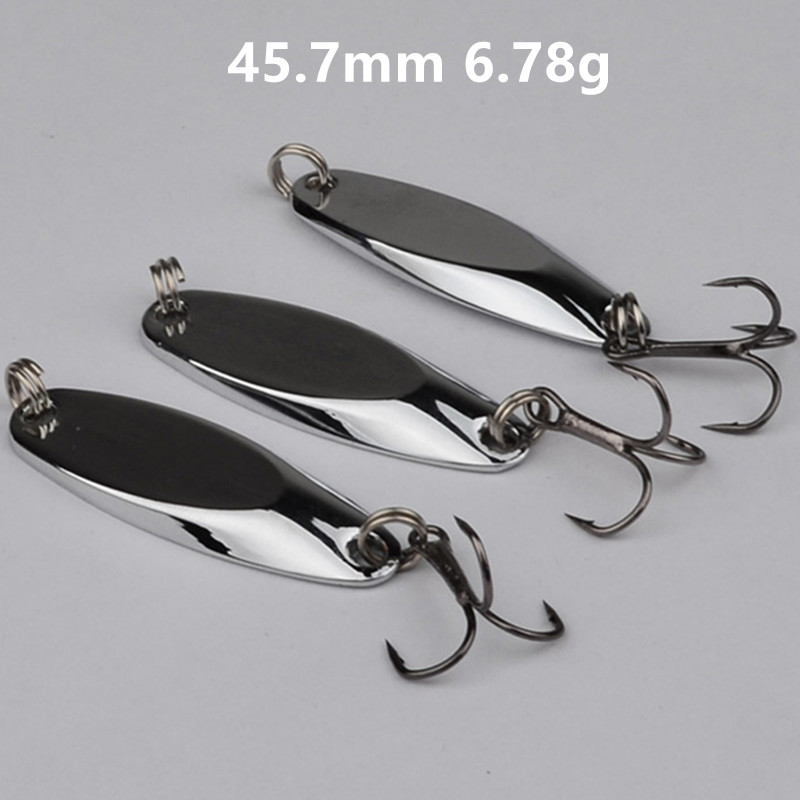 

10pcs/lot 45.7 mm 6.78 g VIB Spoons Fishing Hooks 8# Hook Metal Baits & Lures D-002