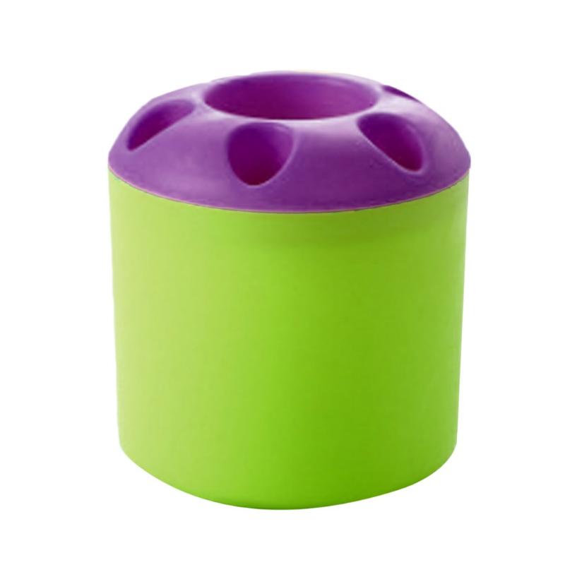 

Creative Multi-function Plastic Toothbrush Cylinder Holder Table Desktop Pen Pencil Container Storage 2 Colors Drop Shipping