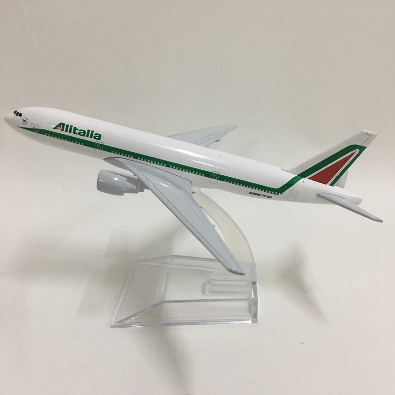 

JASON TUTU 16cm Alitalia Boeing 777 Plane Model Airplane Model Airplanes Aircraft Model 1:400 Diecast Metal planes toy LJ200930