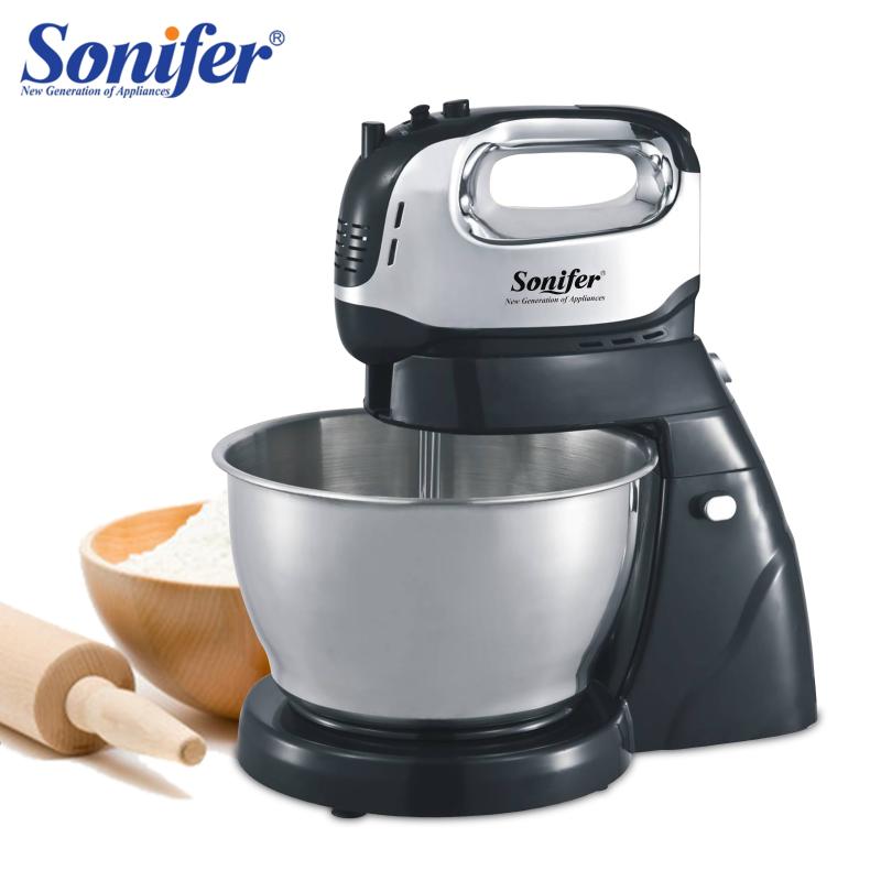 

5 Speeds Electric Mixer Stand Mixer Stainless Steel Blender Dough Egg Beater For Kitchen Processor 220V Sonifer