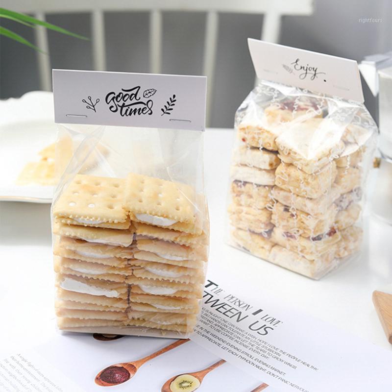 

50pcs New Wedding Candy Cookie Gift Bag Self Stand Holder Cupcake Biscuit Handmade DIY Christmas Plastic Packaging Bags 20201