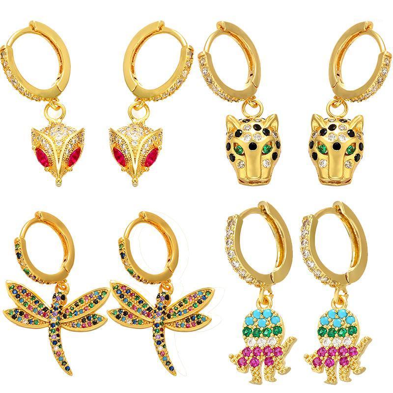 

ZHUKOU one pair of 14x31mm fashion charm butterfly animal earrings for ladies earrings jewelry model: VE671