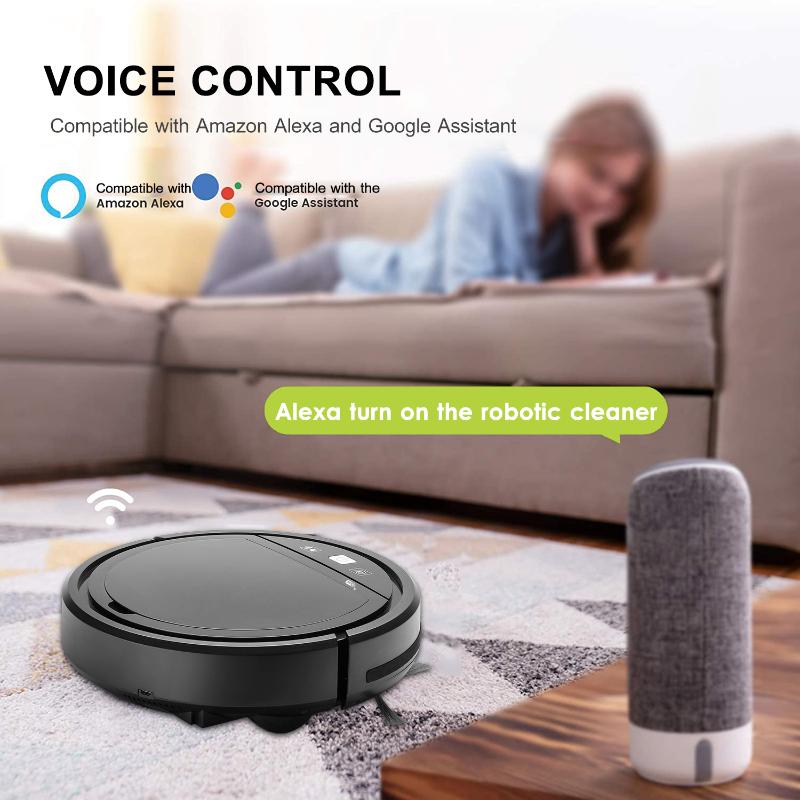 

Wifi 3-In-1 Robotic Cleaner 1500Pa Powerful Suction Robot Vacuum Cleaner 2 Mode for Alexa Google Assitant Tuya App Control