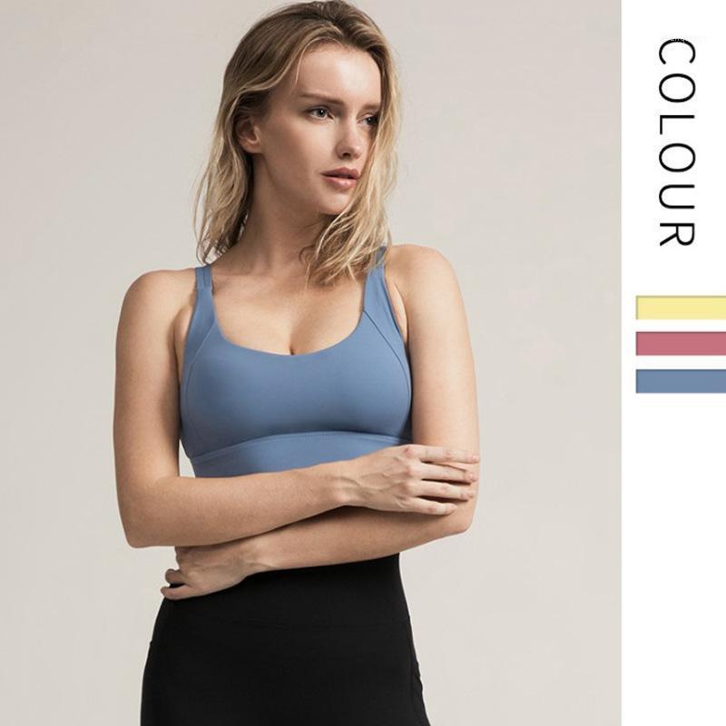 

Alo Yoga Bra Sports Brassiere Fixed One-piece Cup Fitness New Style Fitness Underwear Yoga Sports Underwear1, Blue