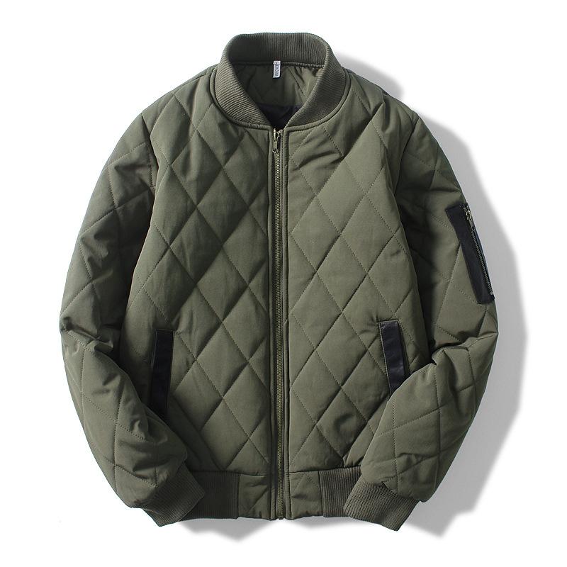 

thick cotton-padded jacket to keep warm baseball uniform coat cotton-padded clothes male han edition cultivate morality, Black