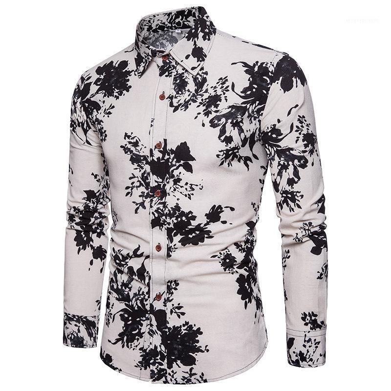 

Men Shirt Plus Size Print Open Stitch Smart Casual Full Turn-down Collar Regular Blusas Clothing Casual Button Shirts Work Wear1, Cs24-