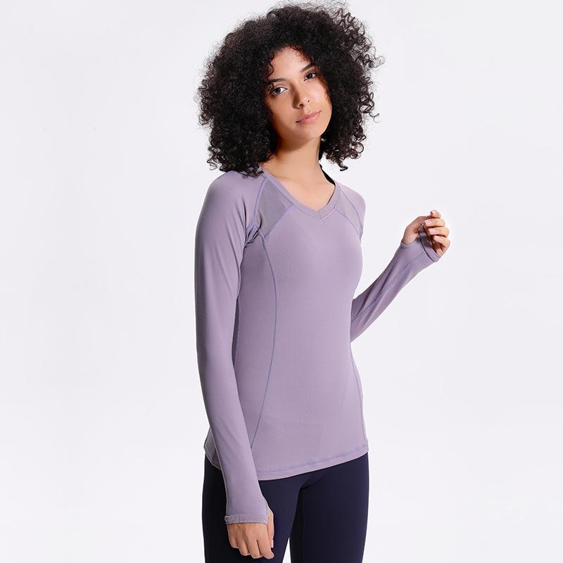 

Yoga Clothing T-shirt Autumn And Winter Quick-drying Sports Long-sleeved Women's Outdoor Yoga Running Fitness Shirt1, Pink