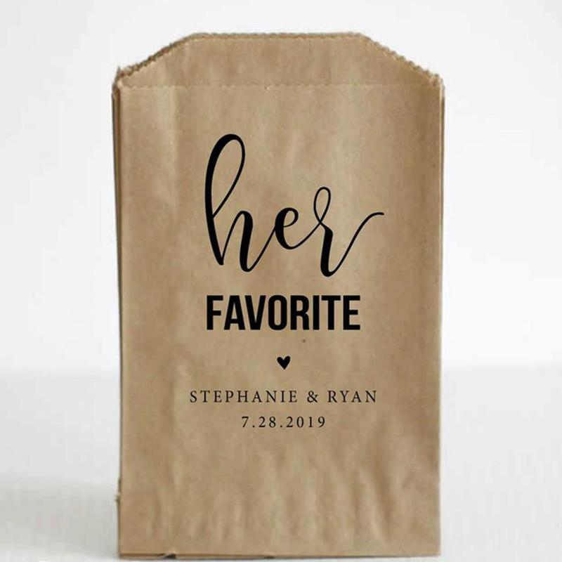 

Custom His Favorite Her Favorite Favor Bags, His Her Wedding Favor, and Wedding Favor,